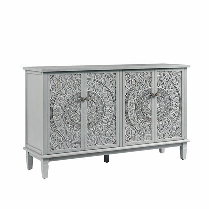 Chantilly Mid Grey Carved Large Sideboard