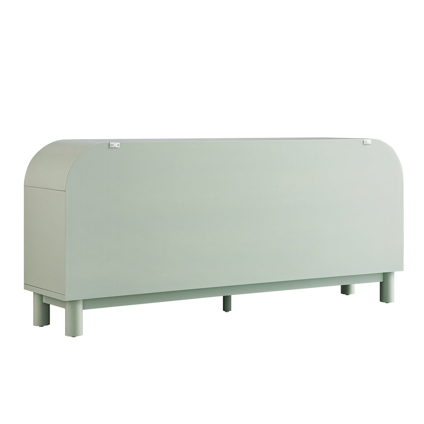 Maude Wide 3-Drawer Sideboard, Muted Pistachio Ash with Raffia