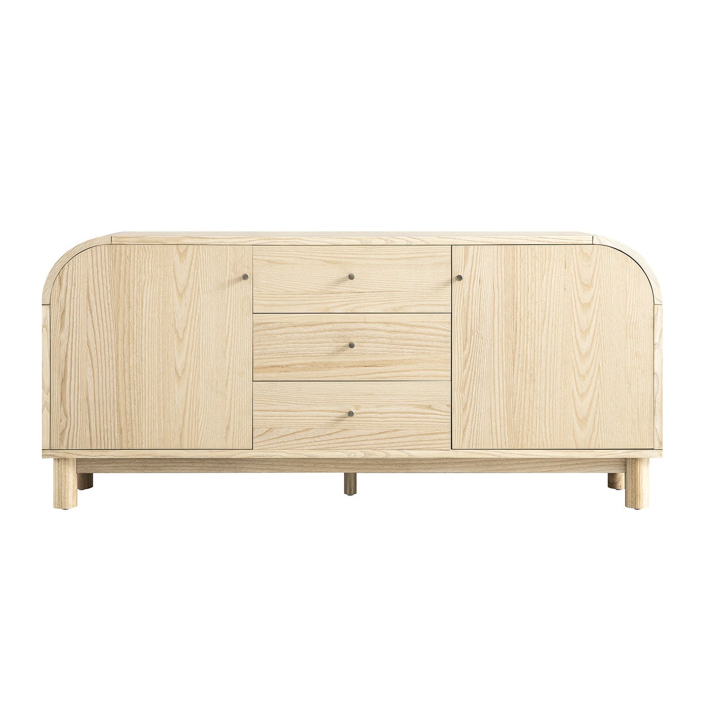 Maude Wide 3-Drawer Sideboard, Natural Ash