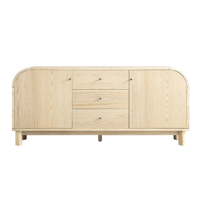 Maude Wide 3-Drawer Sideboard, Natural Ash