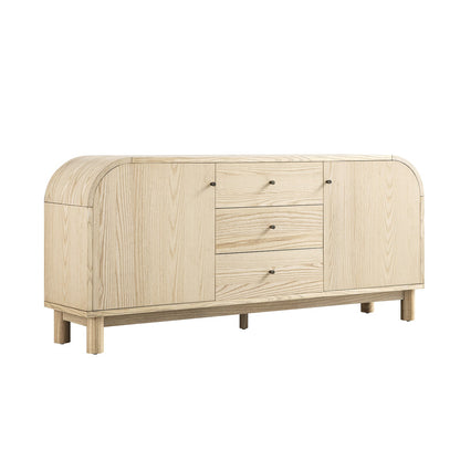 Maude Wide 3-Drawer Sideboard, Natural Ash