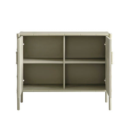 Elstowe Faux Bamboo Small Sideboard, Sage Green
