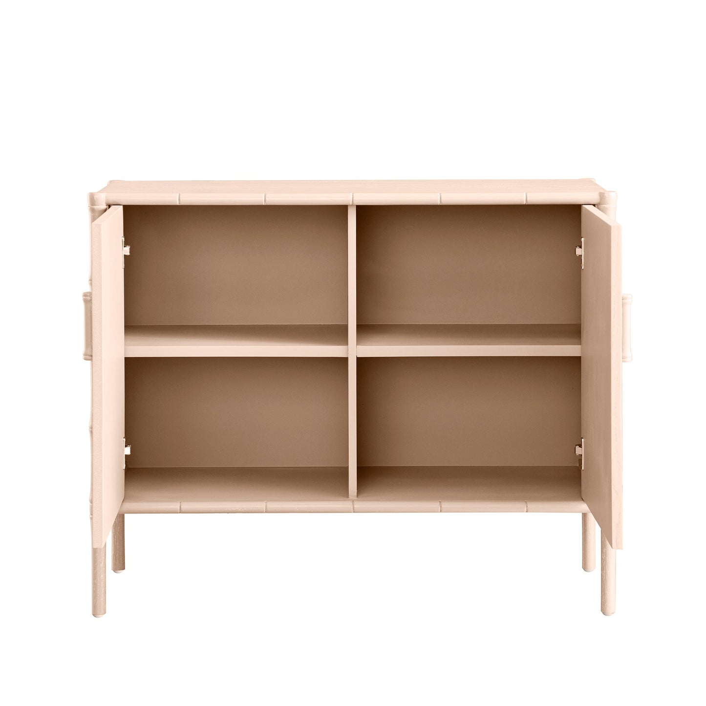 Elstowe Faux Bamboo Small Sideboard, Nude Pink