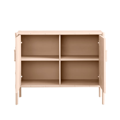 Elstowe Faux Bamboo Small Sideboard, Nude Pink