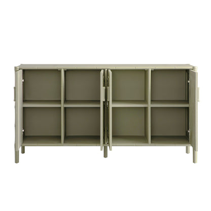 Elstowe Faux Bamboo Large Sideboard, Sage Green