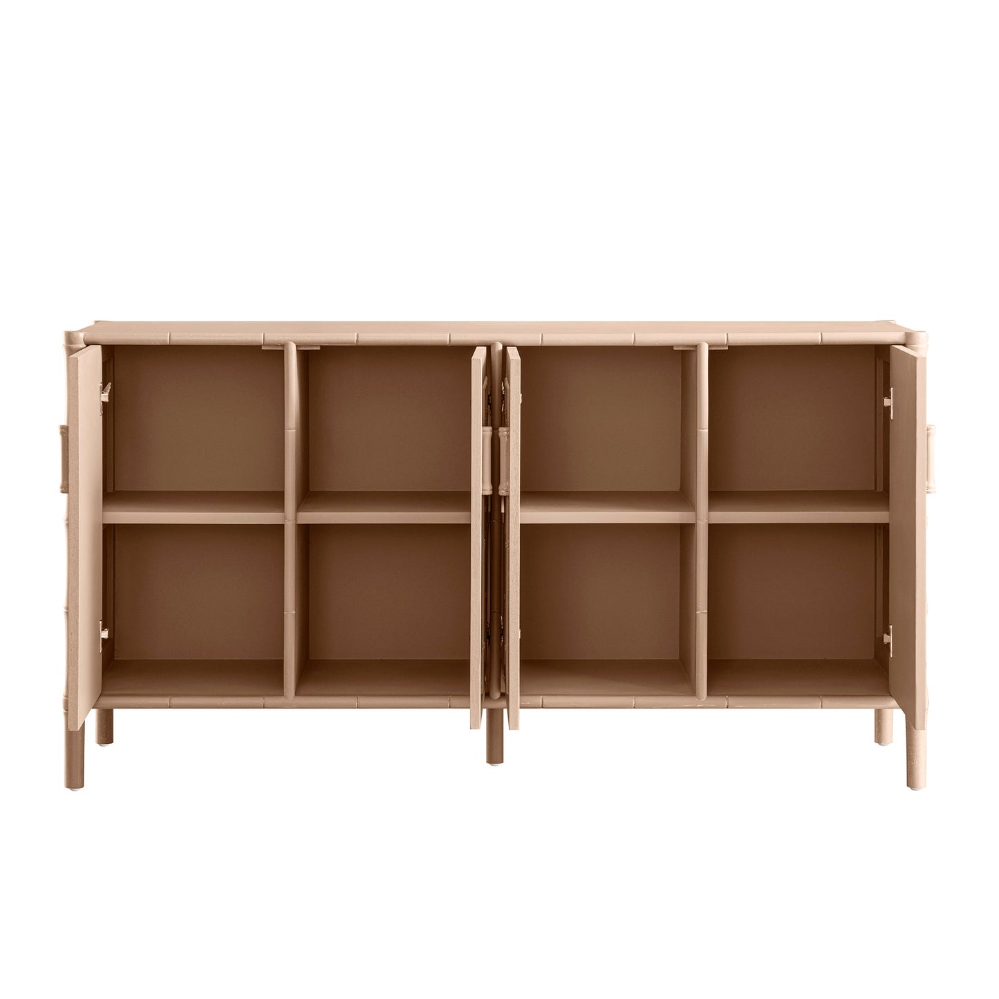 Elstowe Faux Bamboo Large Sideboard, Nude Pink