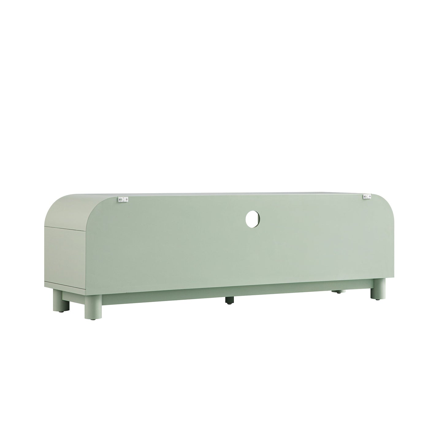 Maude TV Unit, Muted Pistachio Ash with Raffia