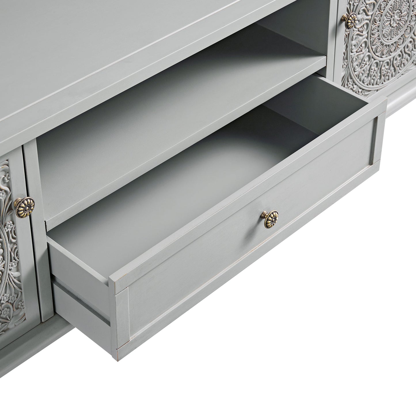 Chantilly Mid Grey 150cm Wide TV Unit