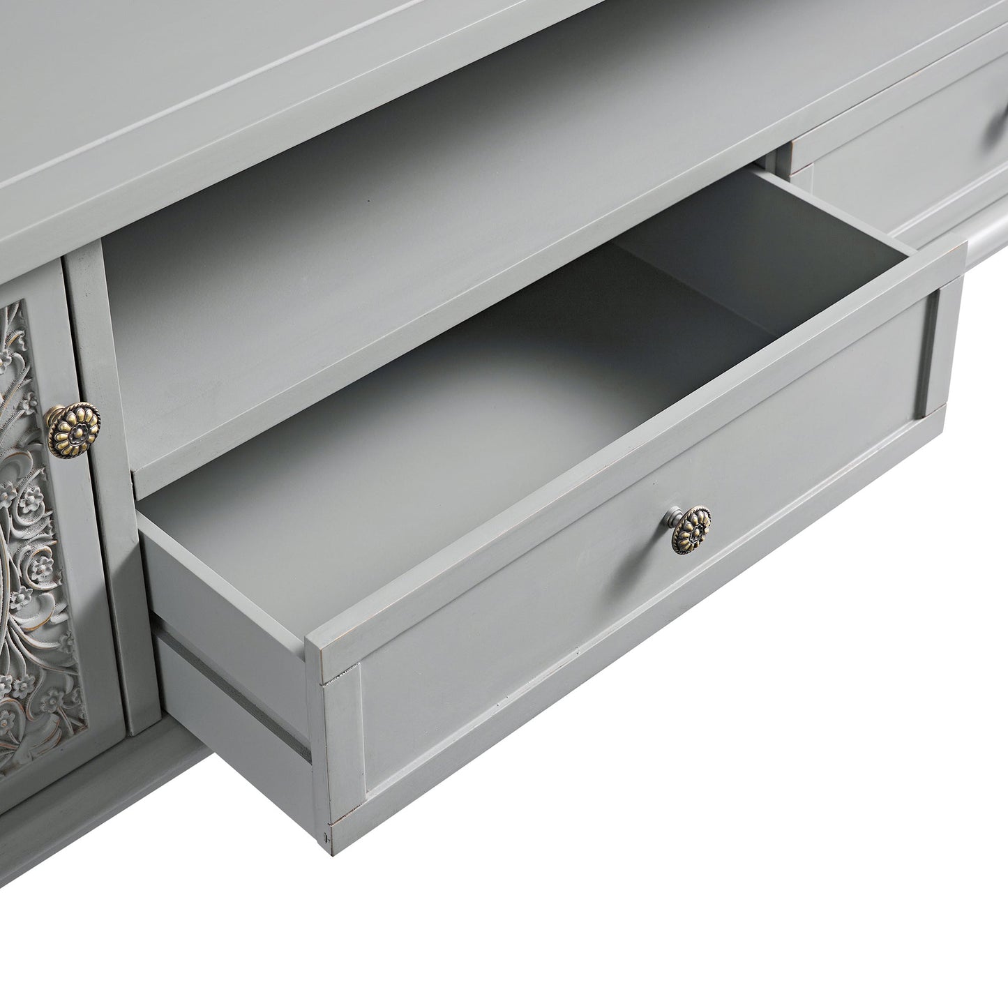 Chantilly Mid Grey 200cm Wide TV Unit