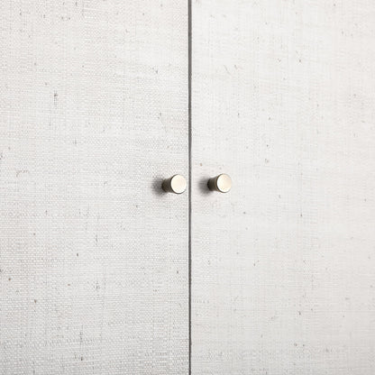 Maude Double Wardrobe, Washed White Ash with Raffia