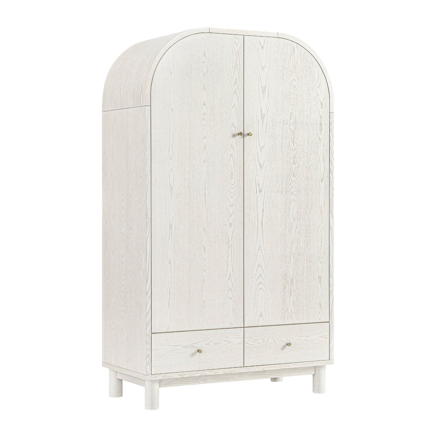 Maude Double Wardrobe, Washed White Ash