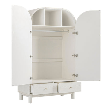 Maude Double Wardrobe, Washed White Ash
