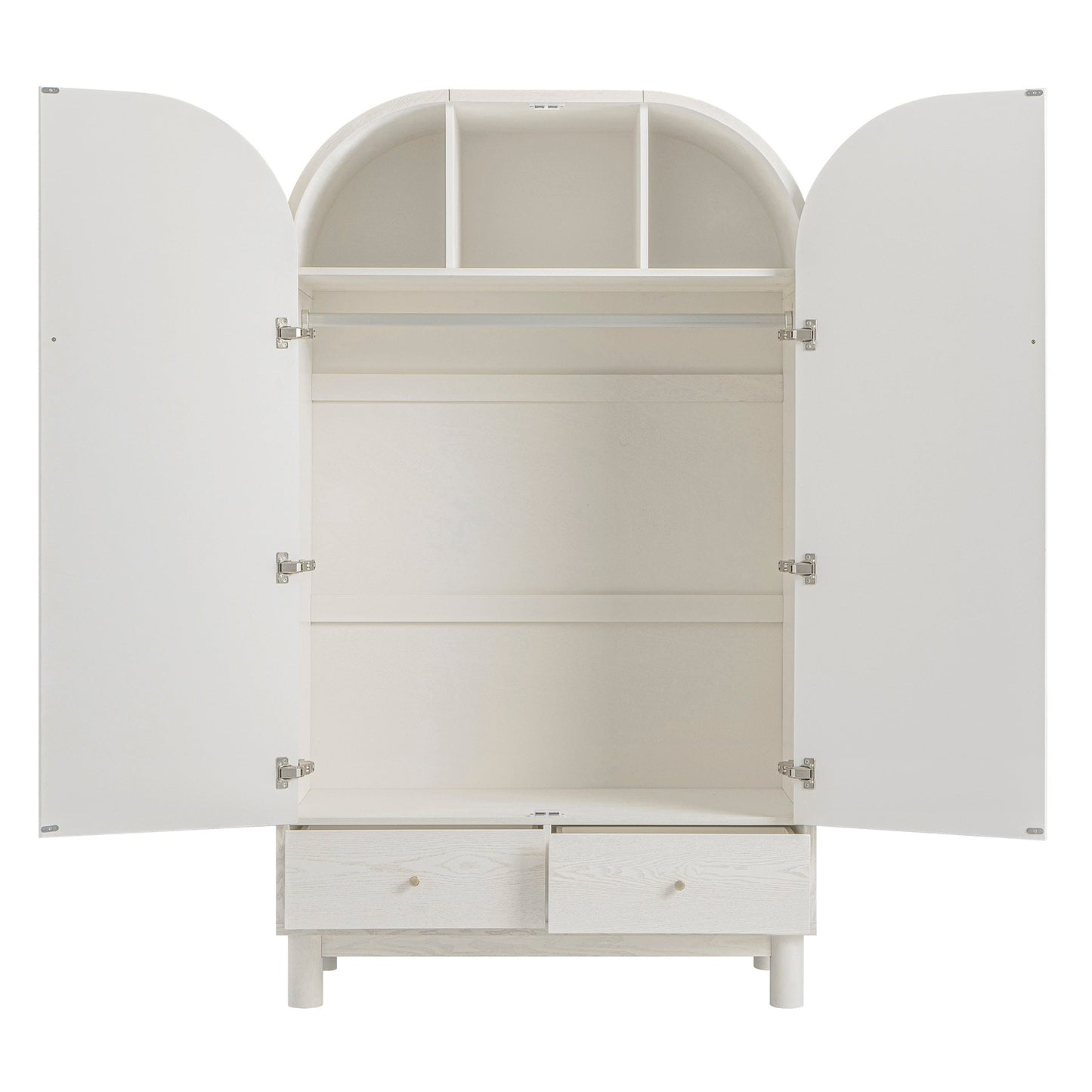 Maude Double Wardrobe, Washed White Ash