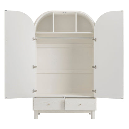 Maude Double Wardrobe, Washed White Ash