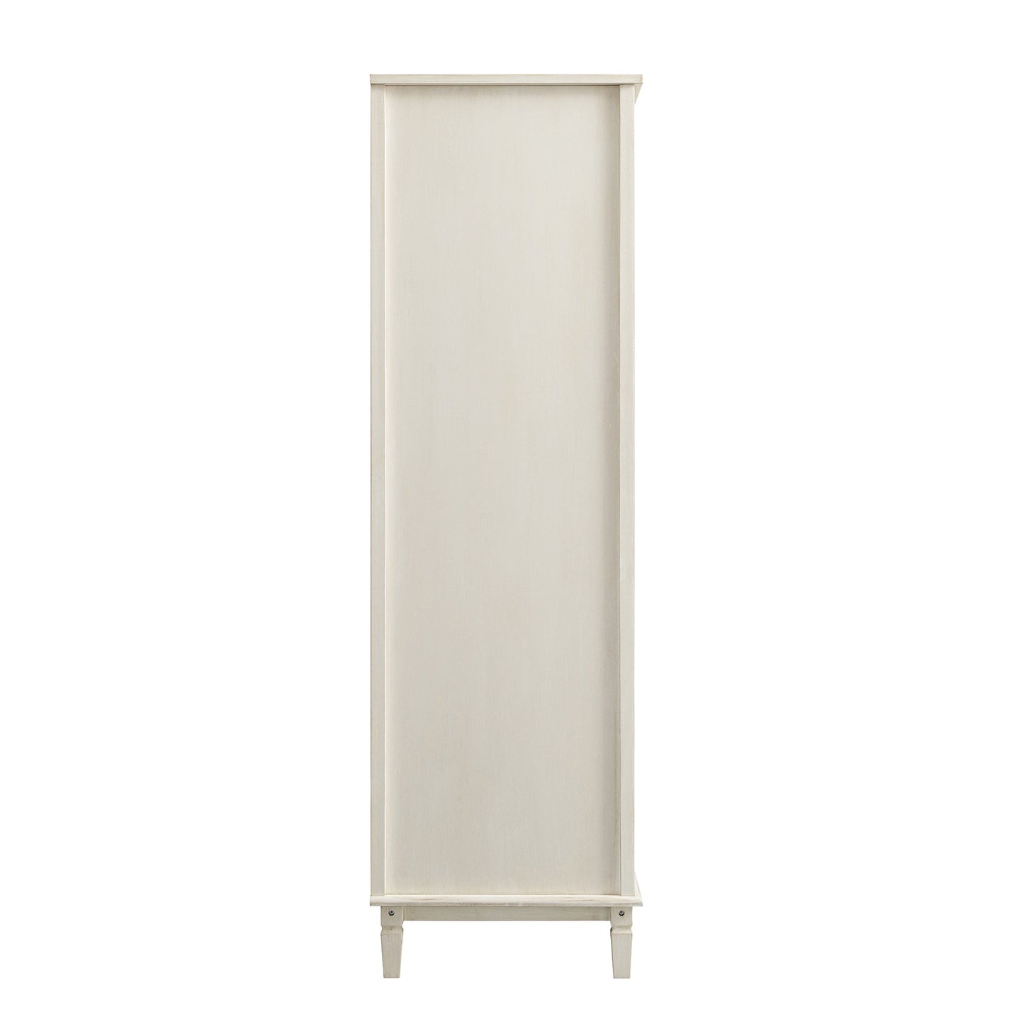 Chantilly Whitewashed Carved Triple Wardrobe