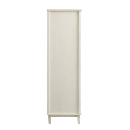 Chantilly Whitewashed Carved Triple Wardrobe