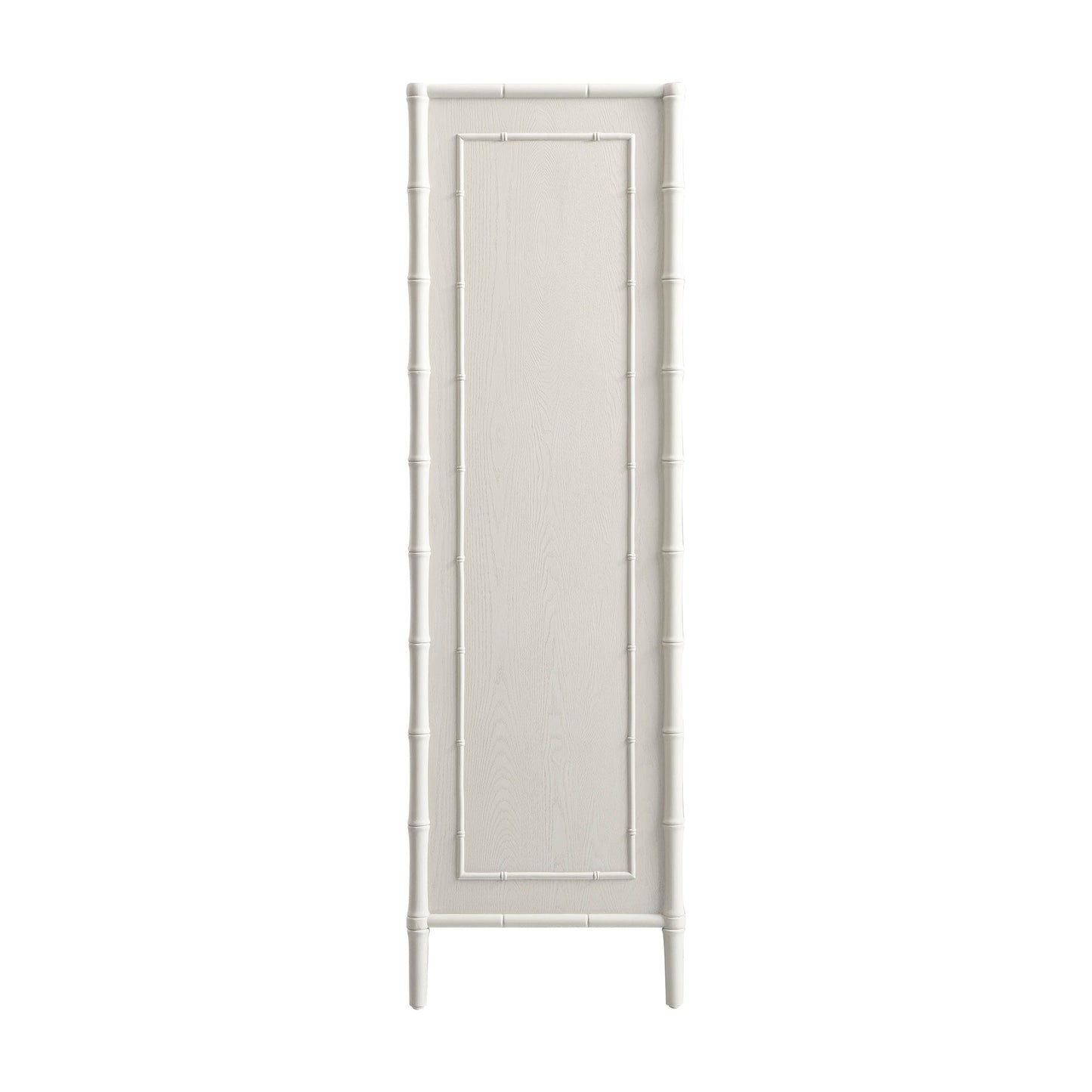 Elstowe Faux Bamboo Double Wardrobe, Shaded White