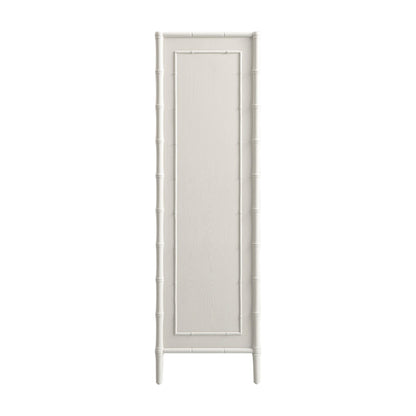 Elstowe Faux Bamboo Double Wardrobe, Shaded White