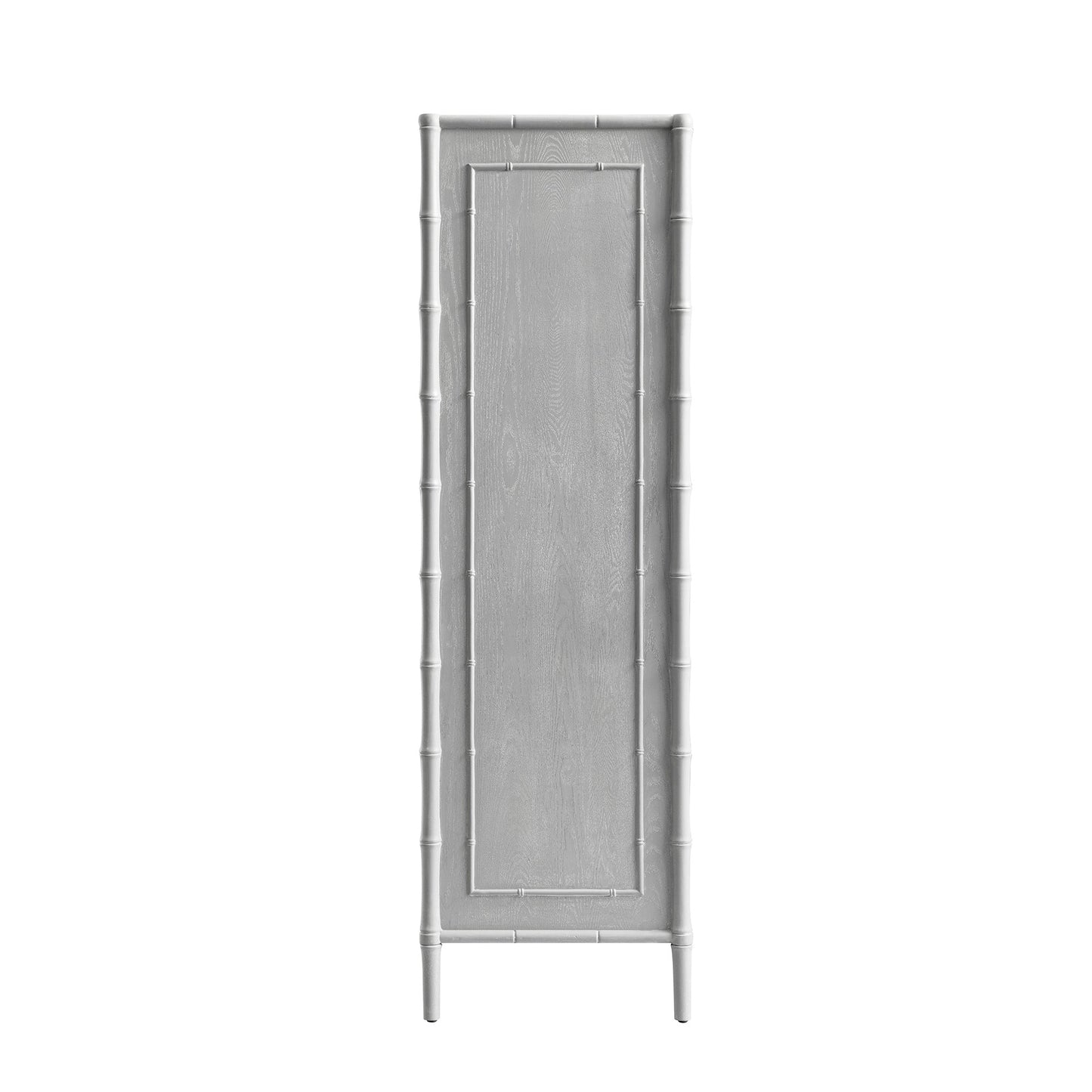 Elstowe Faux Bamboo Double Wardrobe, Warm Grey