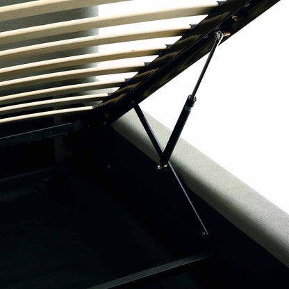 Constance Winged Headboard Ottoman Storage Bed, Olive Linen