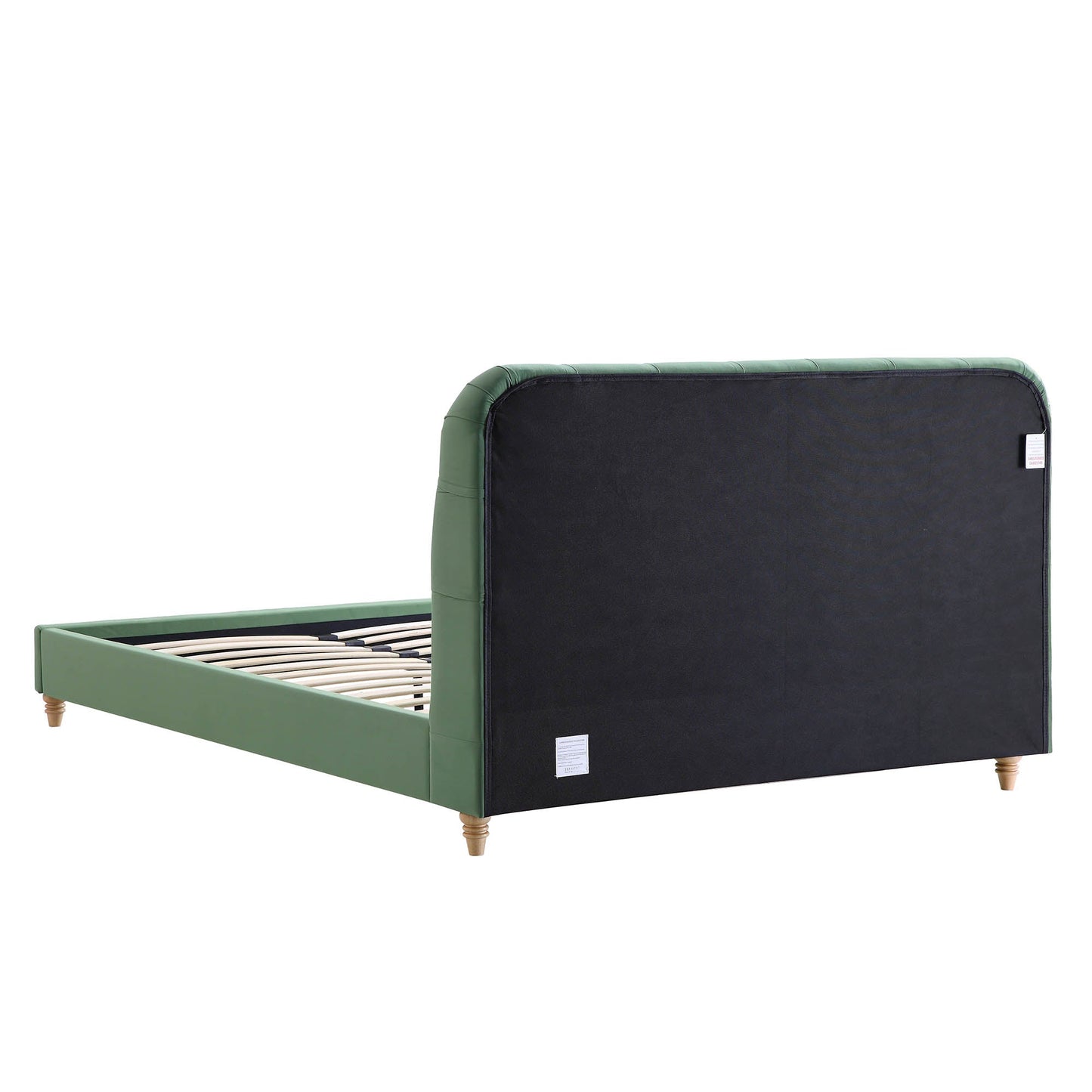 Leamington Deep-Buttoned Upholstered Bed, Meadow Green Velvet