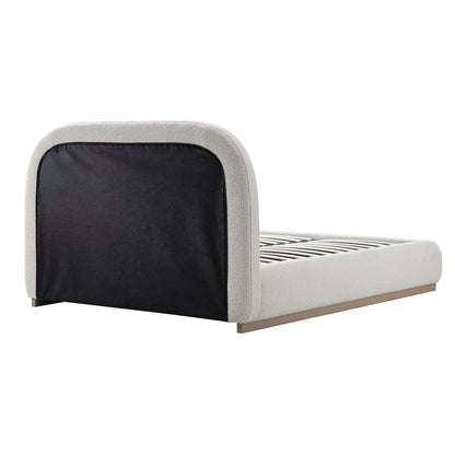 Luella Upholstered Wooden Plinth Base Storage Bed, Ecru Boucle