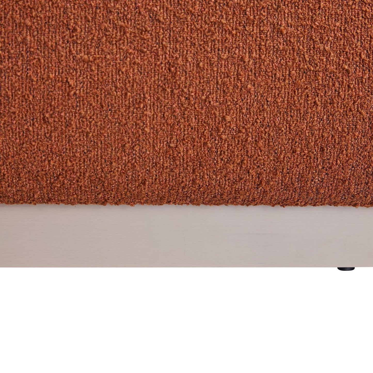 Luella Upholstered Wooden Plinth Base Storage Bed, Rust Boucle