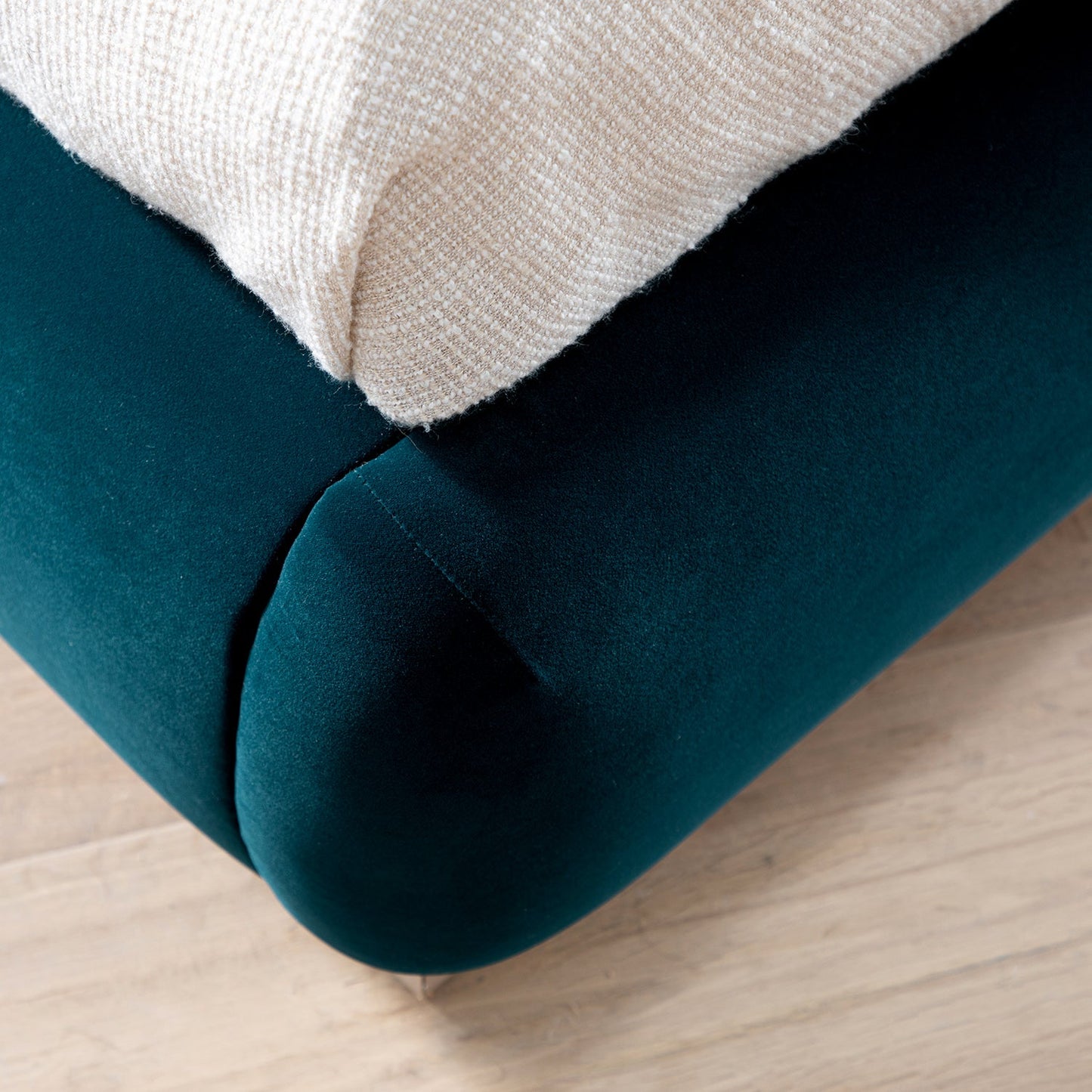 Luella Upholstered Wooden Plinth Base Storage Bed, Teal Velvet