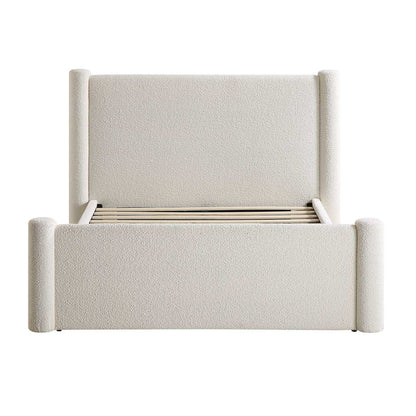 Galerie Beige Boucle Pillar Upholstered Bed