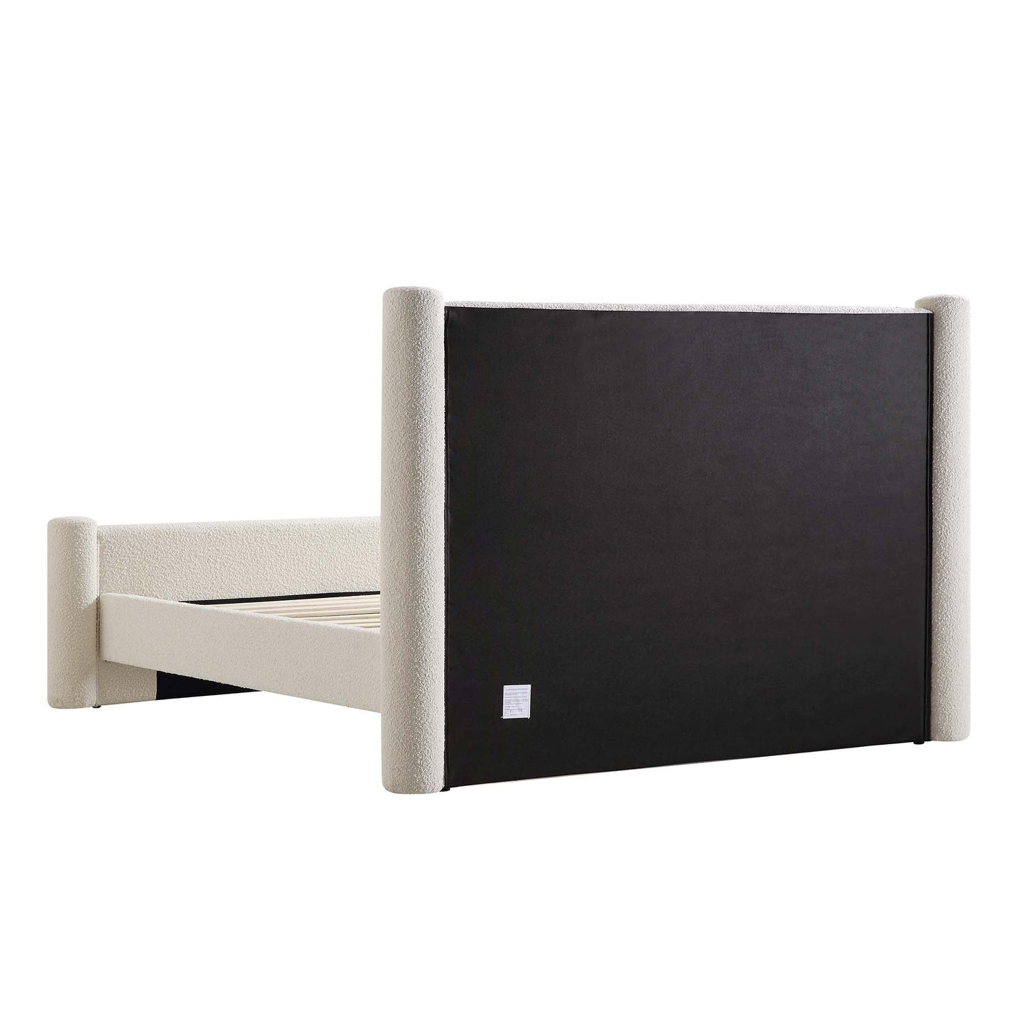 Galerie Beige Boucle Pillar Upholstered Bed