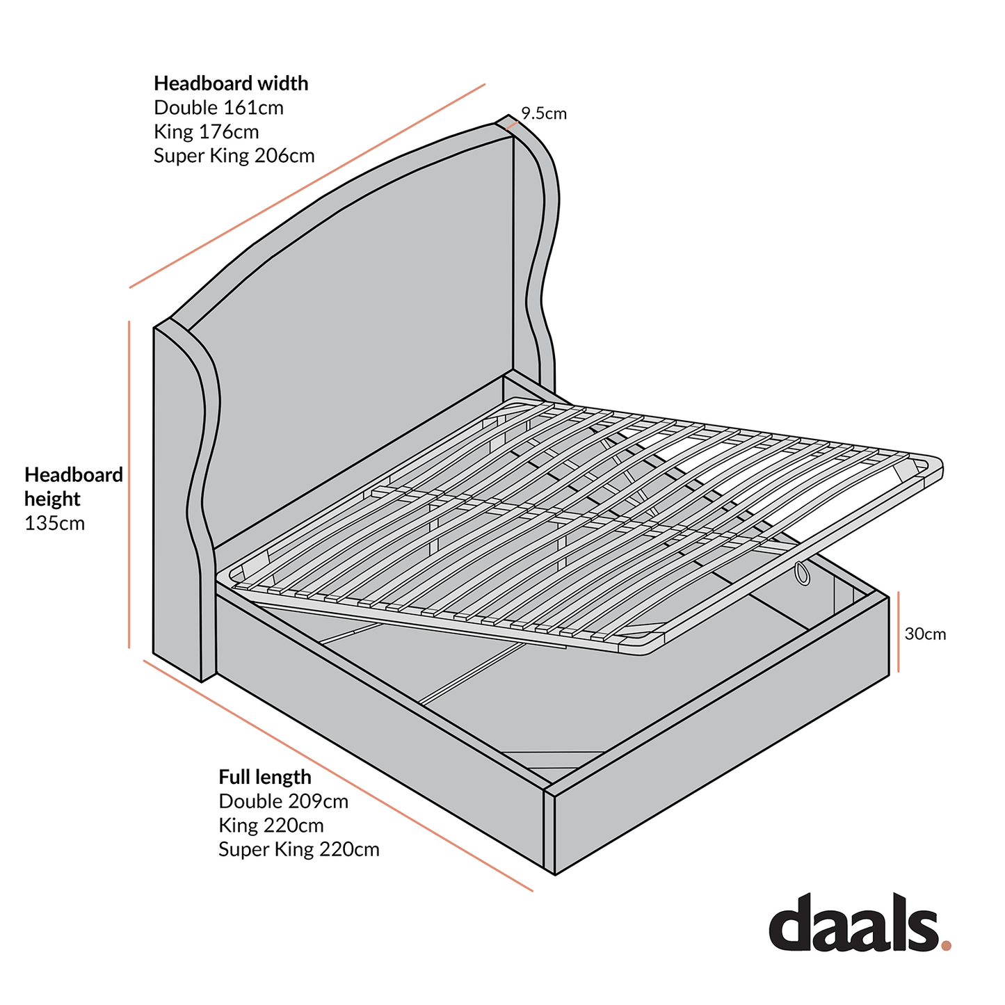 Kimberly Winged Upholstered Storage Bed, Sand Fabric