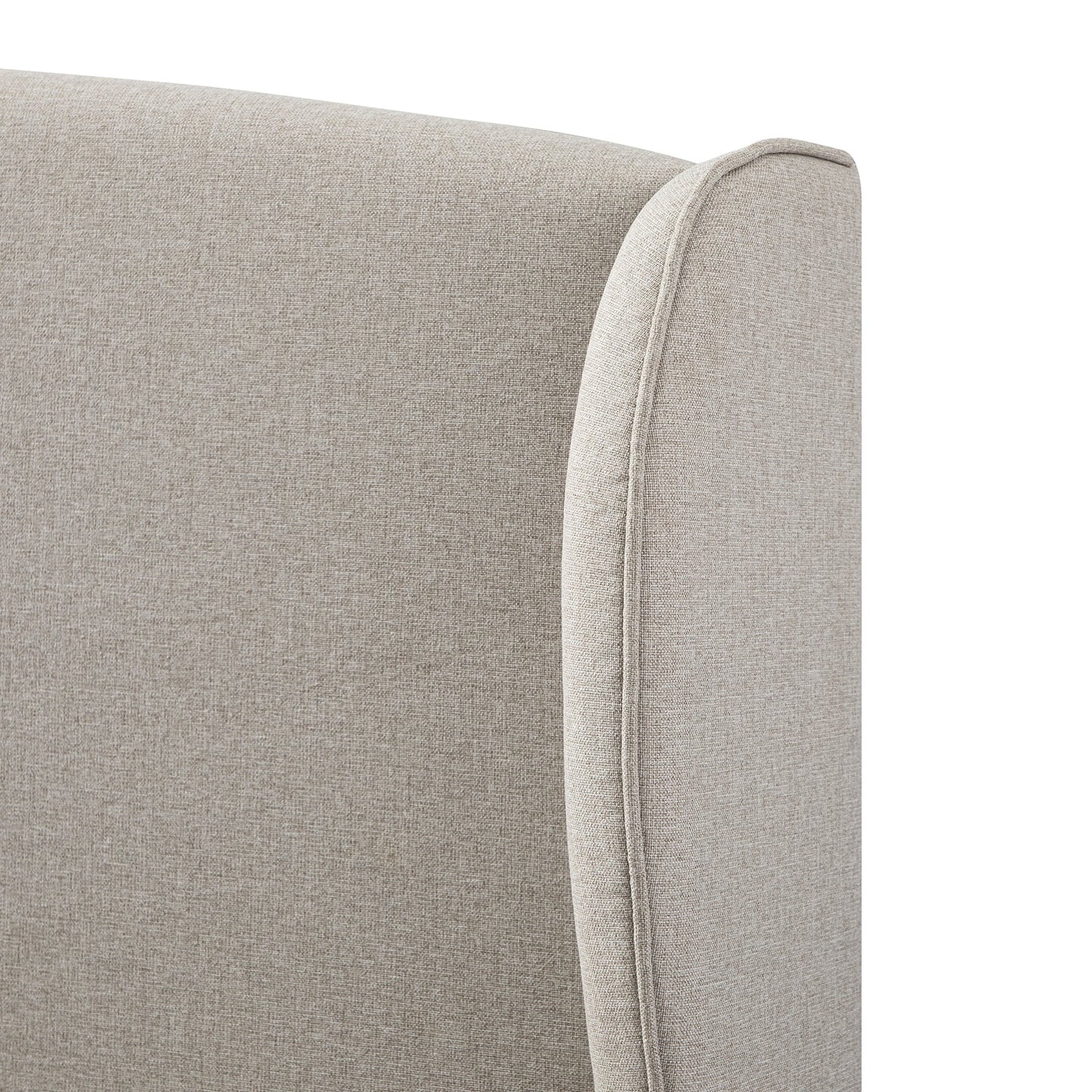 Kimberly Winged Upholstered Storage Bed, Sand Fabric