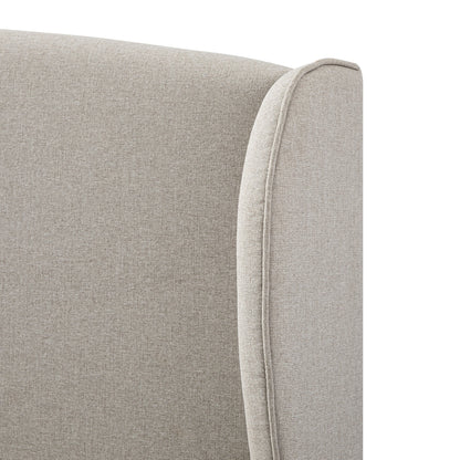 Kimberly Winged Upholstered Storage Bed, Sand Fabric
