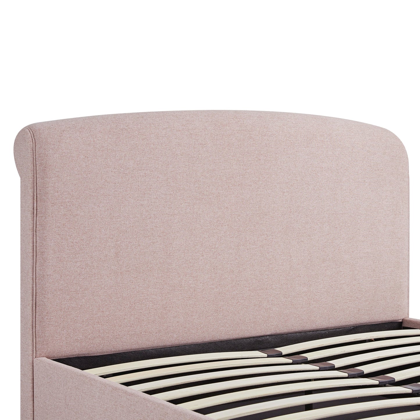 Porchester Ottoman Storage Sleigh Bed, Rosewater Pink Fabric