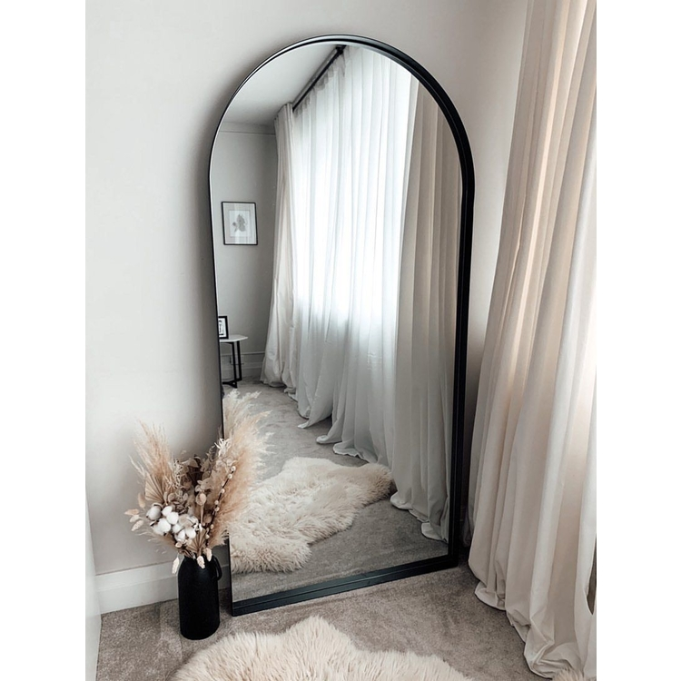 Arcus - Full Length Arched Black Large Metal Mirror 170cm x 80cm