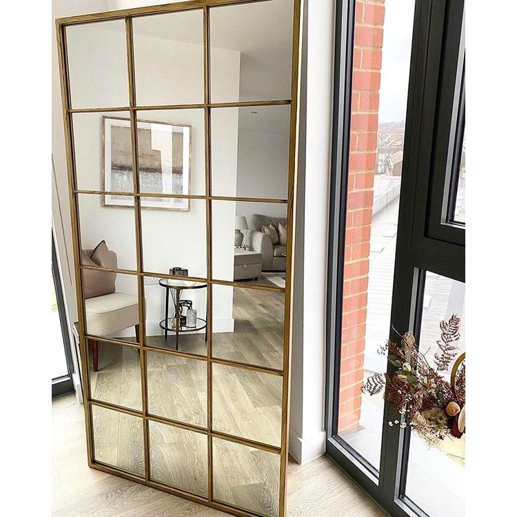 Brooklyn - Full Length Large Gold Metal Mirror 180cm x 90cm