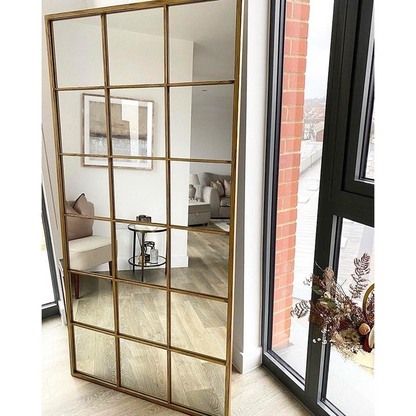 Brooklyn - Full Length Large Gold Metal Mirror 180cm x 90cm