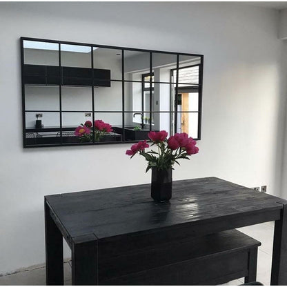 Brooklyn - Full Length Large Black Metal Mirror 180cm x 90cm