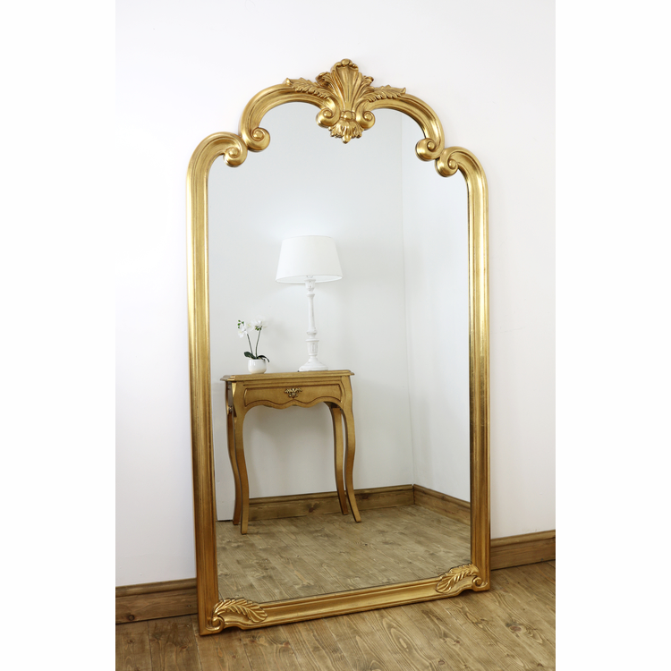 Pelazzo - Full Length Extra Large Gold Ornate Mirror 185cm x 104cm