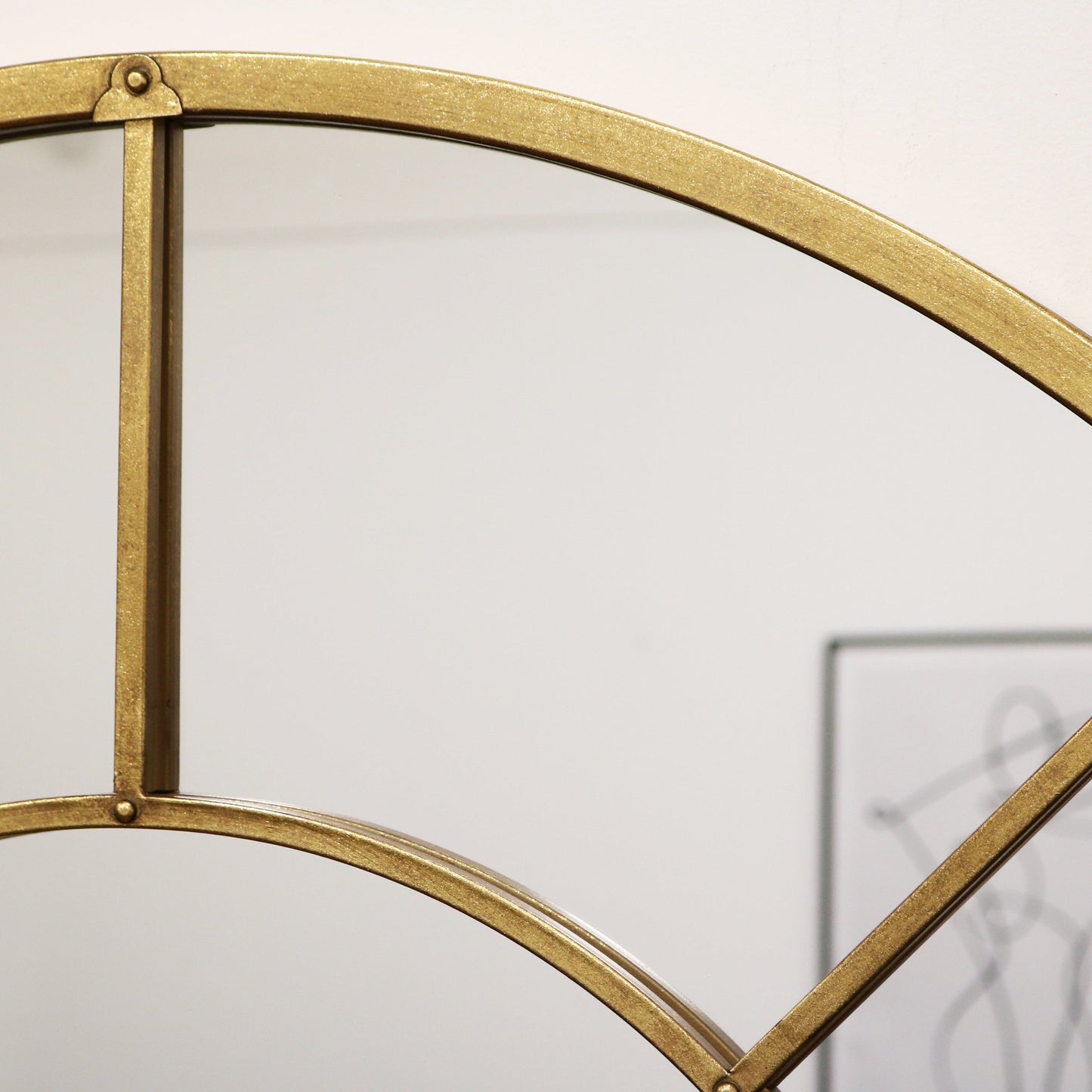 Chicago - Gold Industrial Arched Full Length Metal Mirror 179cm x 100cm