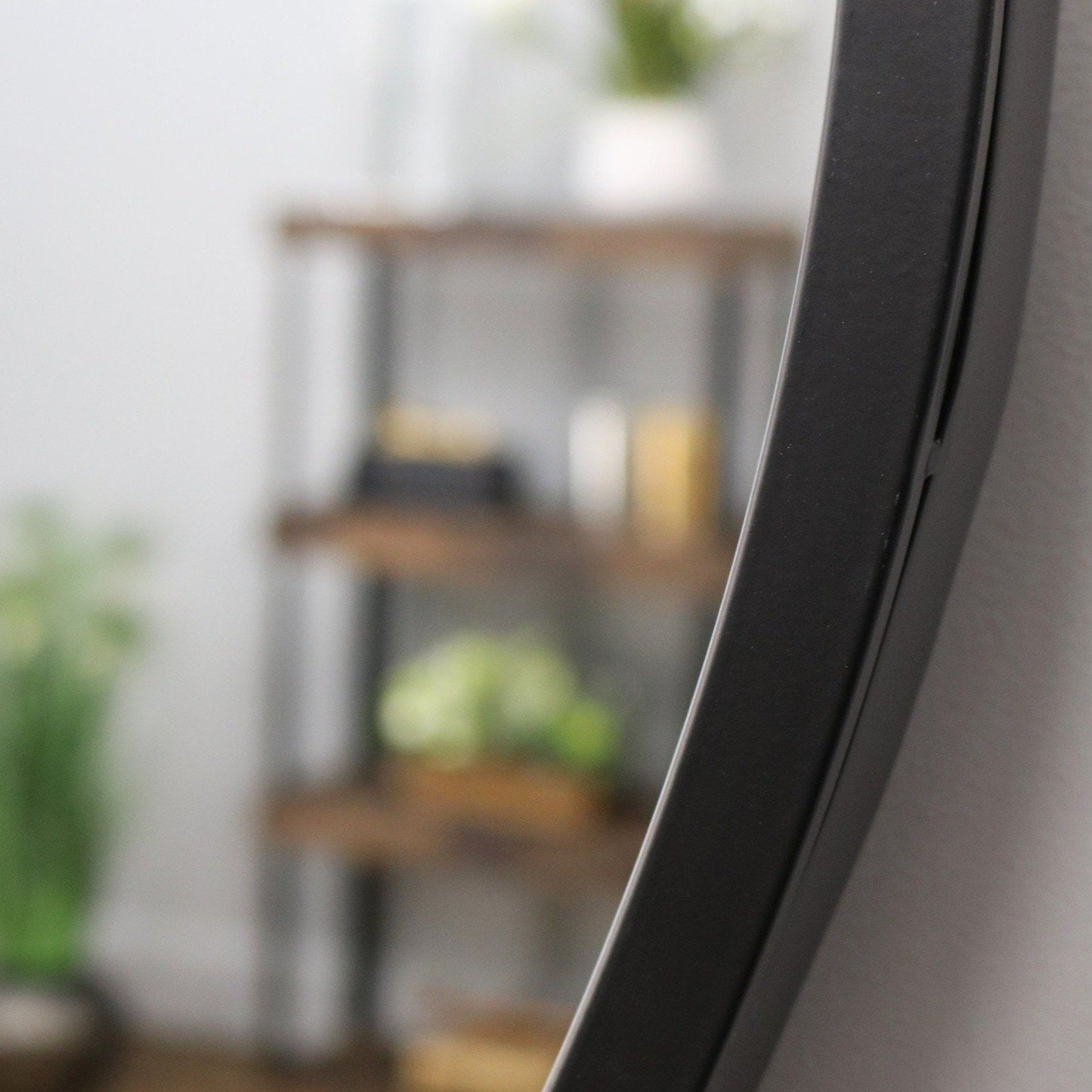 Pebble - Large Black Irregular Metal Wall Mirror 110cm x 90cm