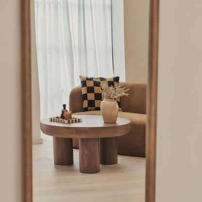 Amora - Full Length Large Arched Warm Wood Mirror 172cm x 60cm