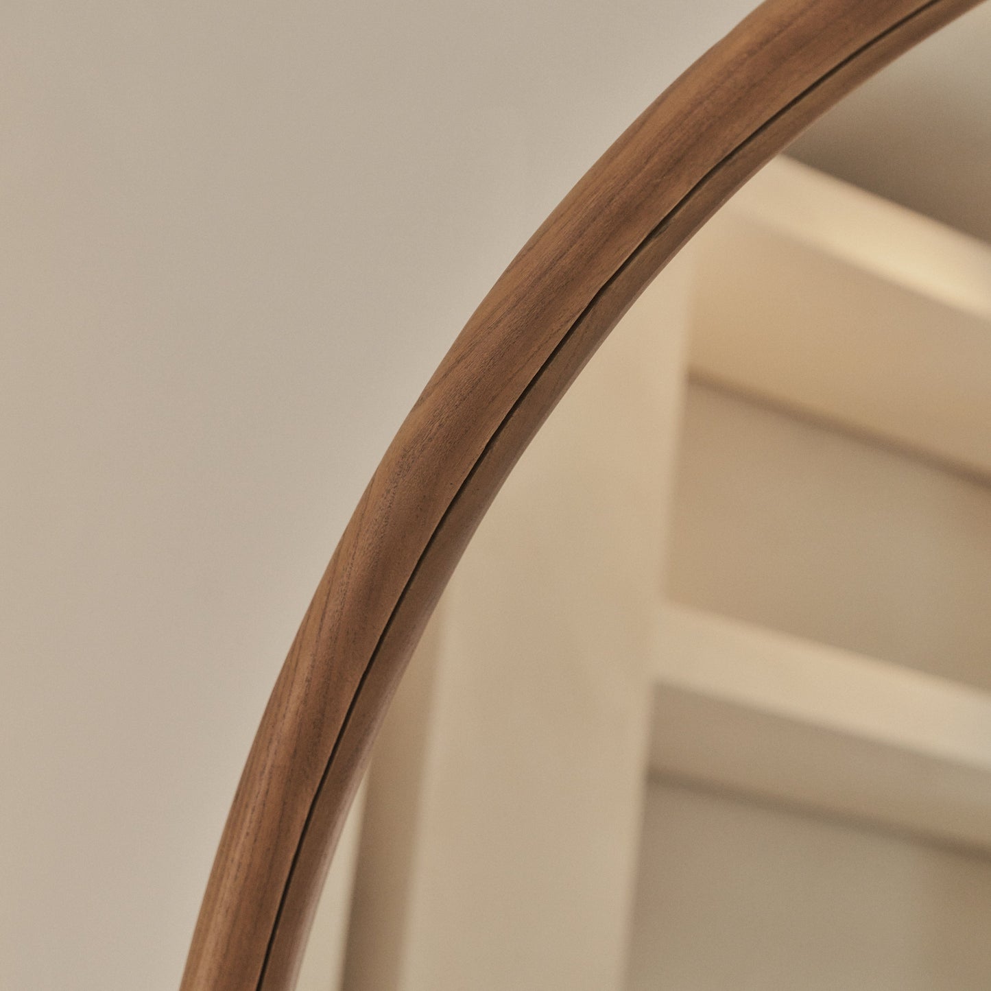 Amora - Full Length Extra Large Arched Warm Wood Mirror 200cm x 120cm